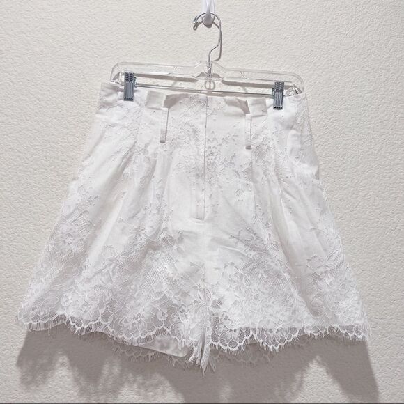 Self-Portrait white lace shorts size US6 high waisted - Picture 7 of 12